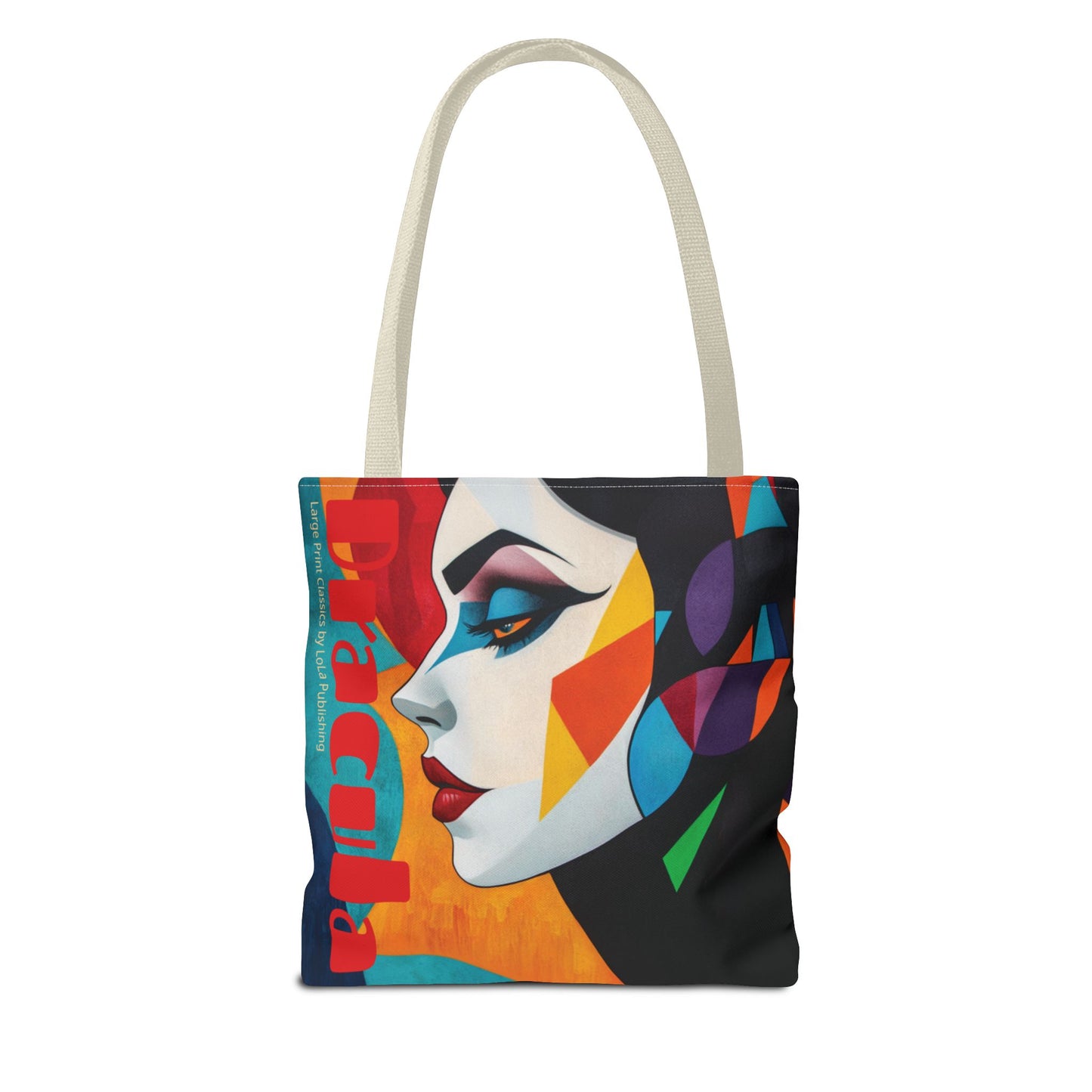 Dracula's Bride tote bag; beige handles