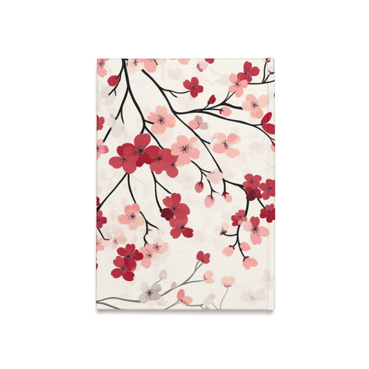 "Floral hardcover notebook with a minimalist back cover. Sturdy and stylish, ideal for students, writers, and professionals."