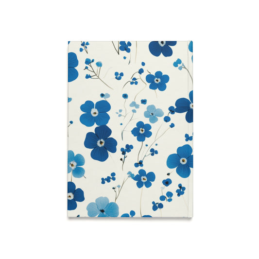 "Floral hardcover notebook with a minimalist back cover. Sturdy and stylish, ideal for students, writers, and professionals."