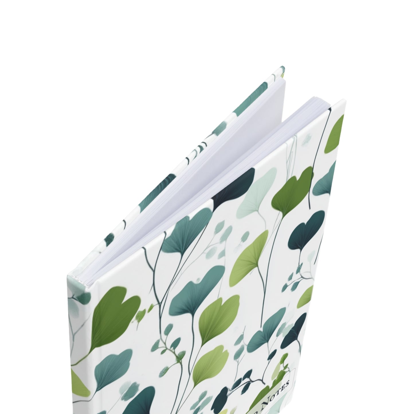 "Floral hardcover notebook with a sturdy hardcover and elegant floral design. Designed for writers, artists, and note-takers."