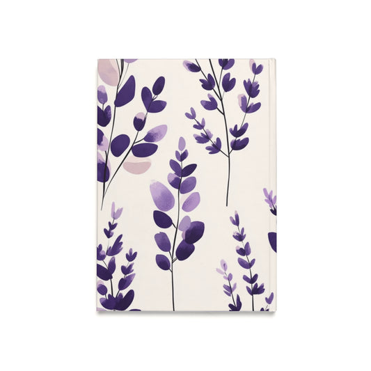 "Floral hardcover notebook with a minimalist back cover. Sturdy and stylish, ideal for students, writers, and professionals."
