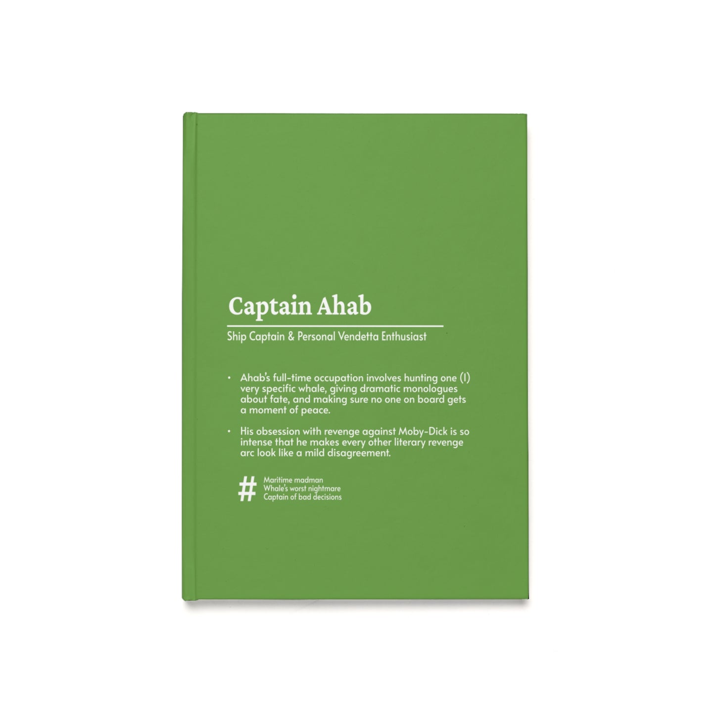 Captain Ahab Hardcover Journal – For Obsessions, Sea Shanties & Existential Ramblings