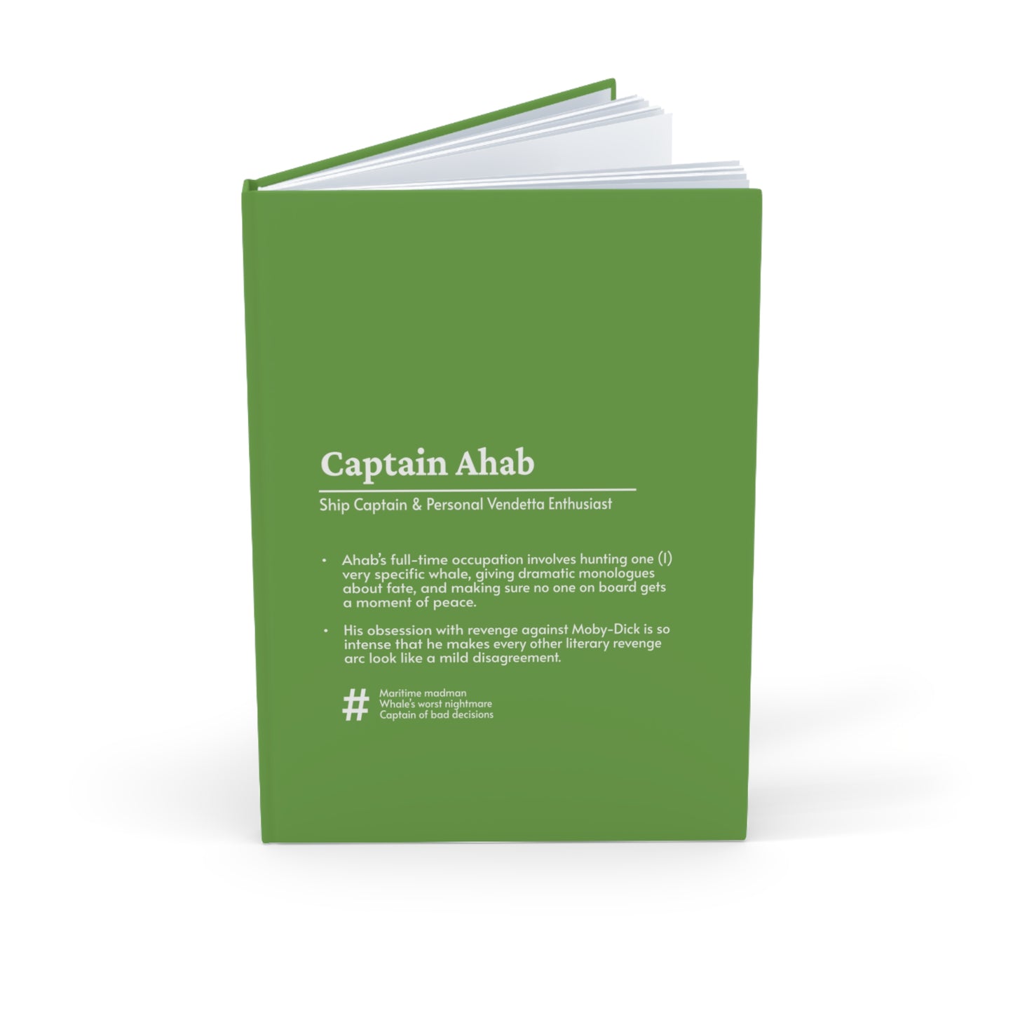 Captain Ahab Hardcover Journal – For Obsessions, Sea Shanties & Existential Ramblings