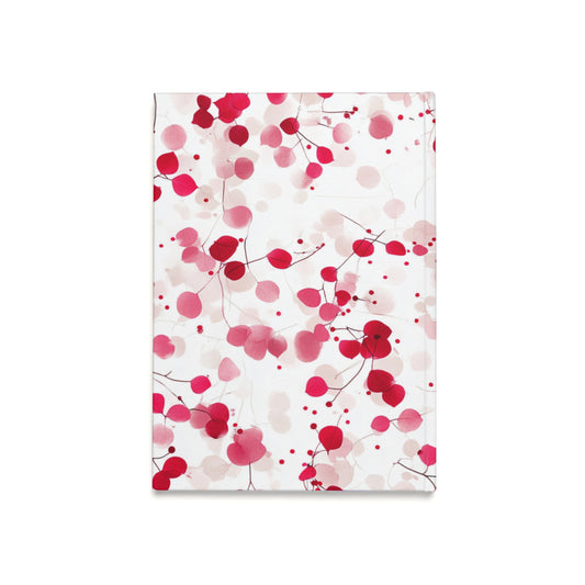 "Floral hardcover notebook with a minimalist back cover. Sturdy and stylish, ideal for students, writers, and professionals."