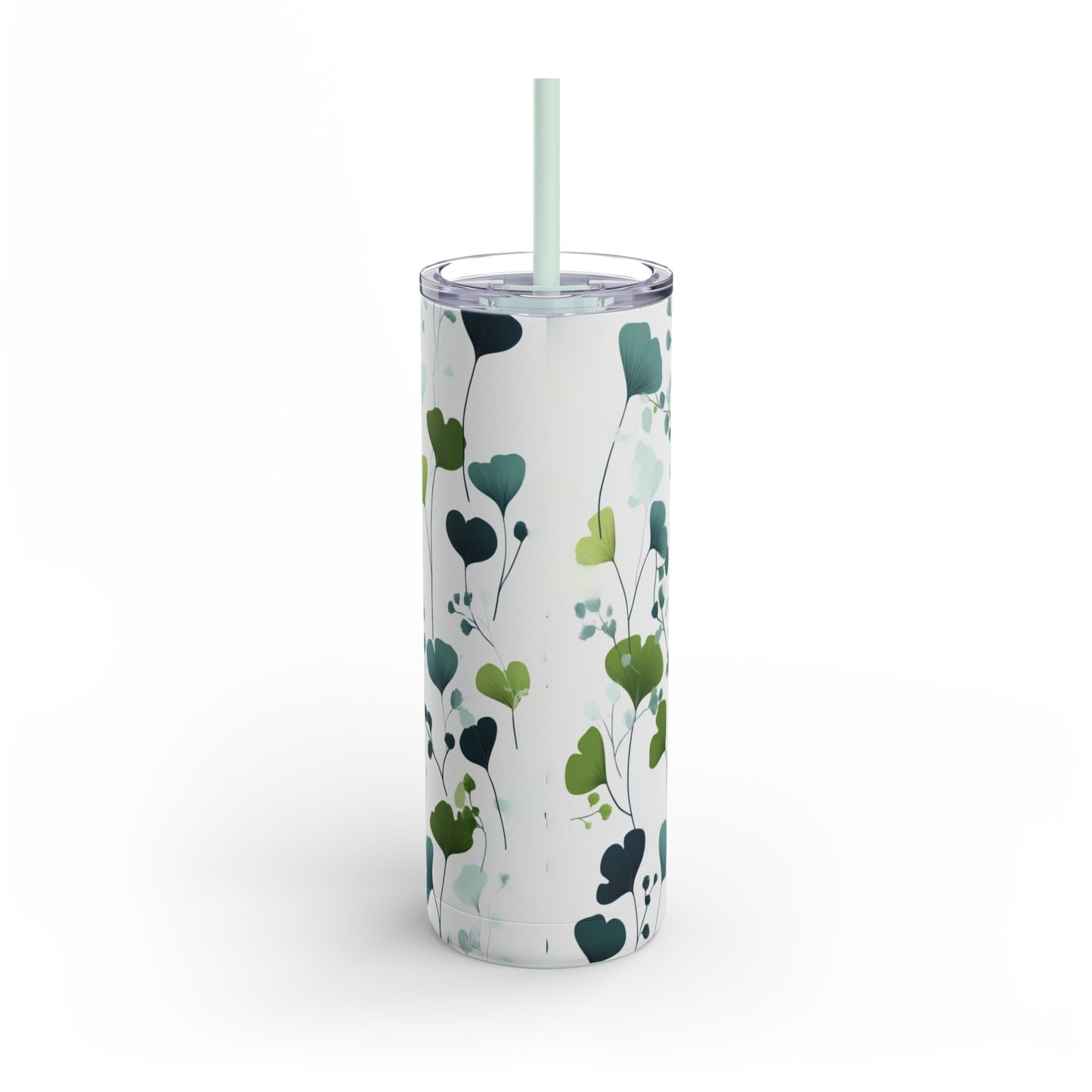 "Ginkgo Skinny Tumbler with a minimalist back design and a smooth, glossy finish. Elegant and functional."