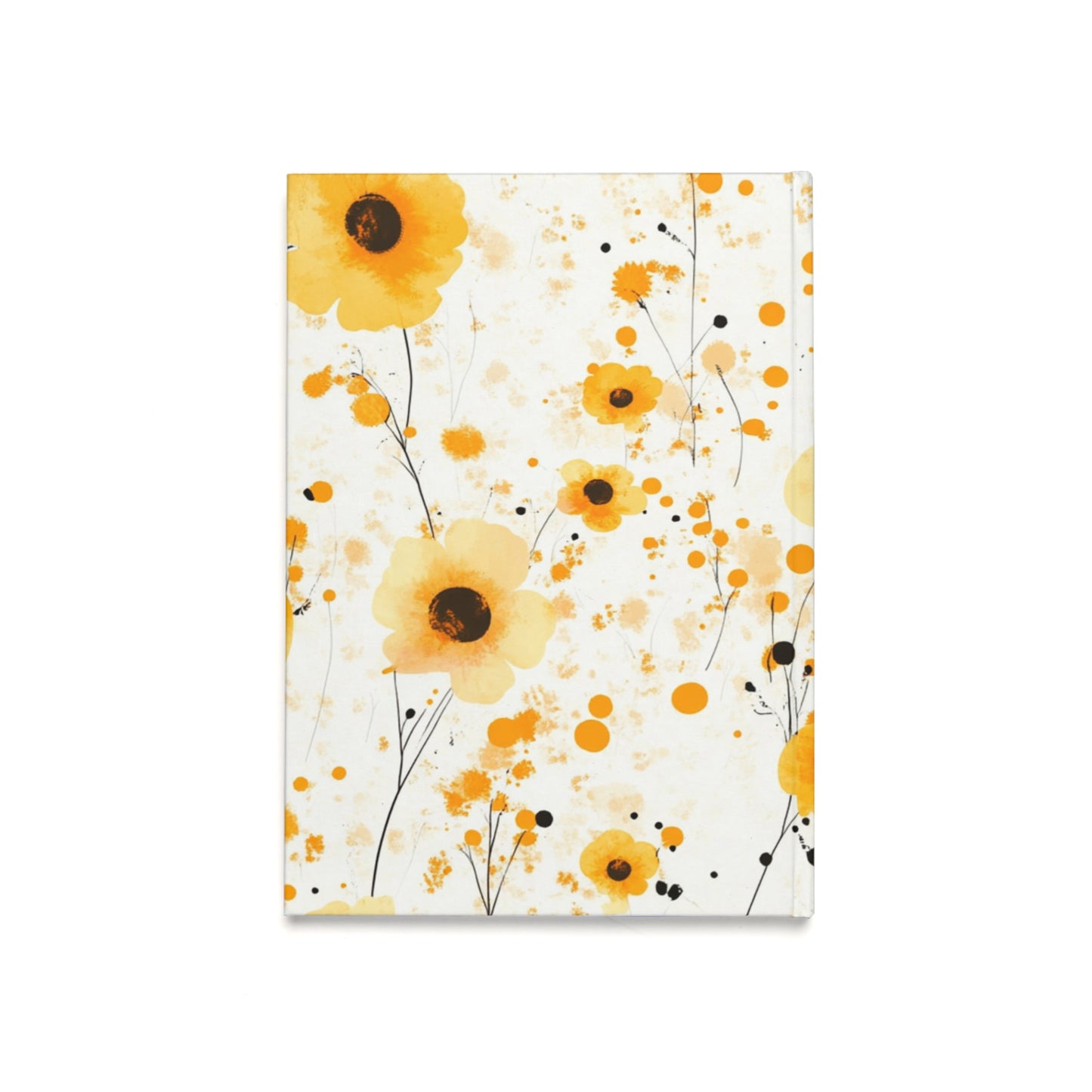 "Floral hardcover notebook with a minimalist back cover. Sturdy and stylish, ideal for students, writers, and professionals."