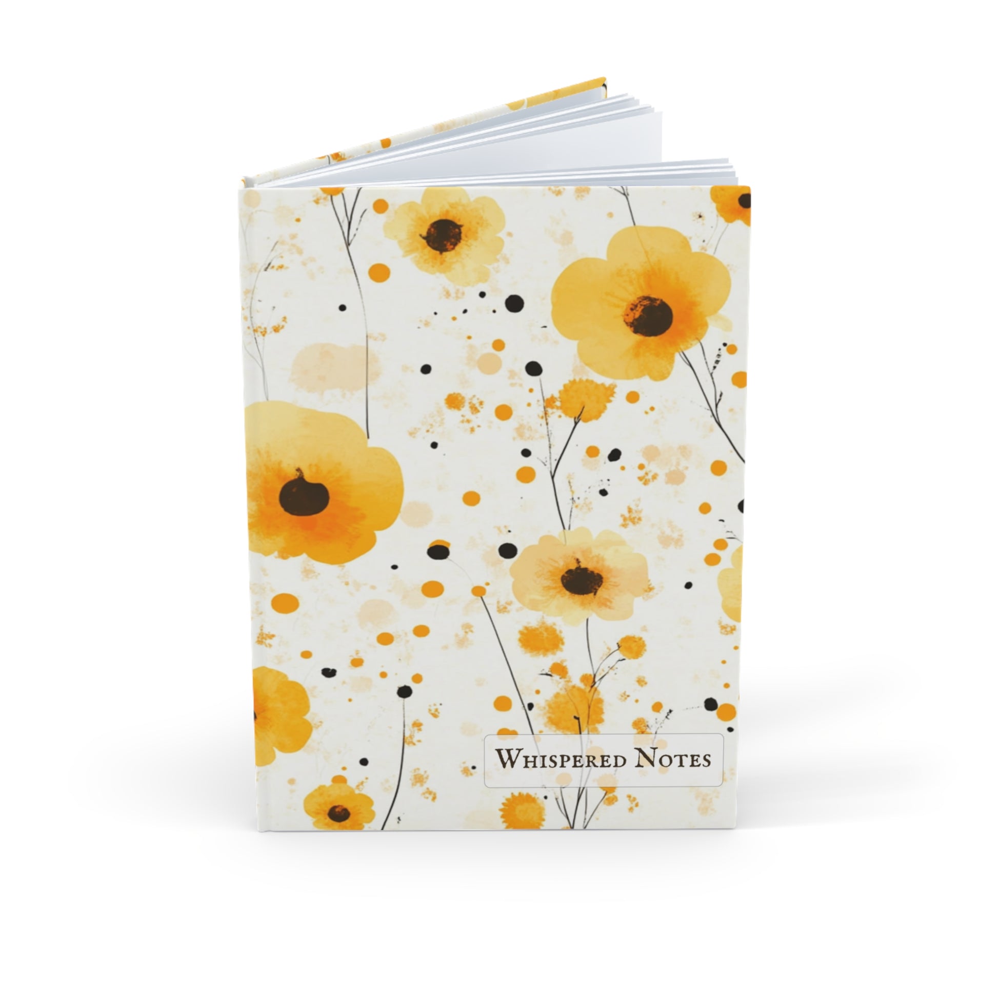 "Floral hardcover notebook with a durable spine and smooth-opening pages. Aesthetic and functional for daily use."