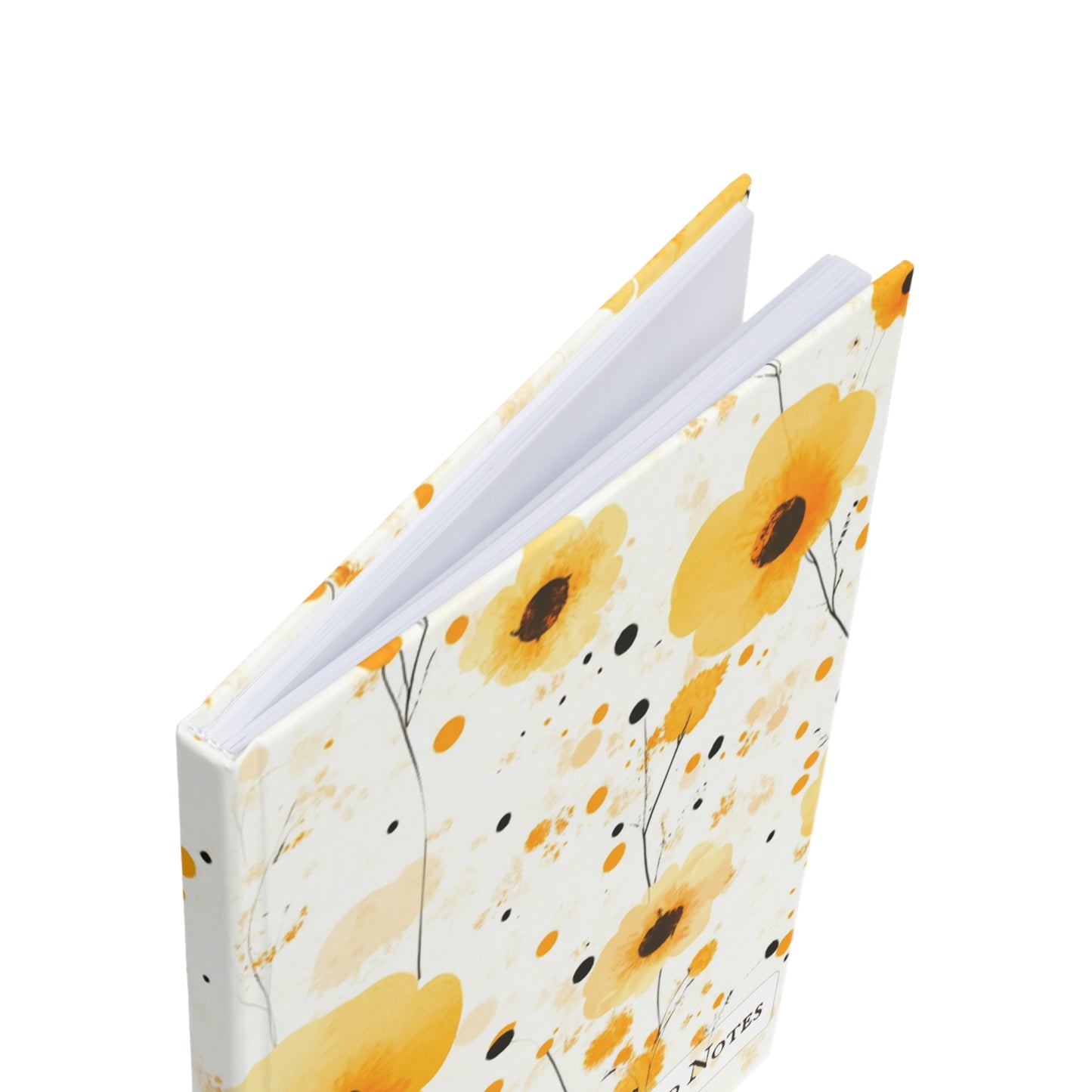 "Floral hardcover notebook with a sturdy hardcover and elegant floral design. Designed for writers, artists, and note-takers."