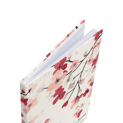"Floral hardcover notebook with a sturdy hardcover and elegant floral design. Designed for writers, artists, and note-takers."