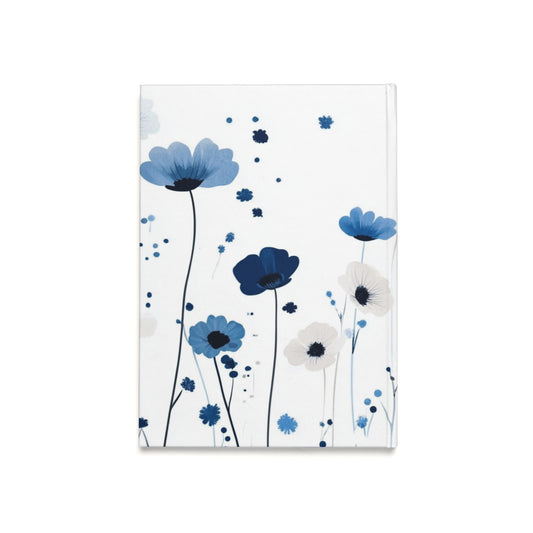 "Floral hardcover notebook with a minimalist back cover. Sturdy and stylish, ideal for students, writers, and professionals."