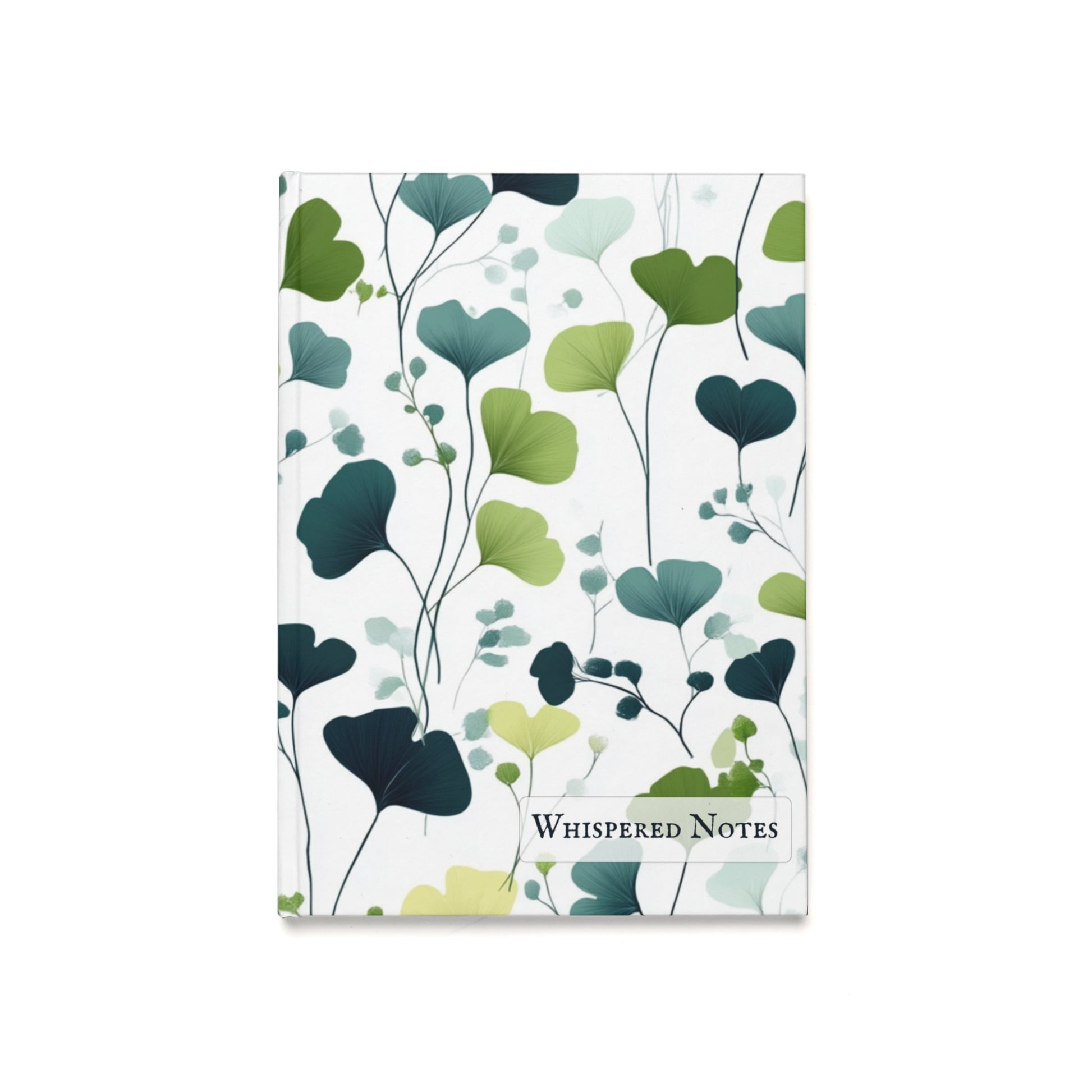 "Floral hardcover notebook with a vibrant green design. Aesthetic and practical, perfect for everyday writing and organization."