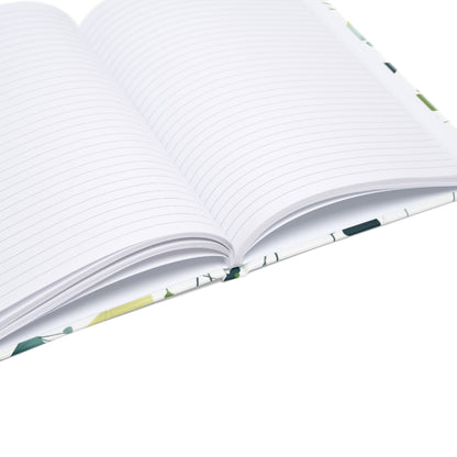 "Floral hardcover notebook with lined pages, perfect for journaling, note-taking, and creative writing. Elegant and functional design."