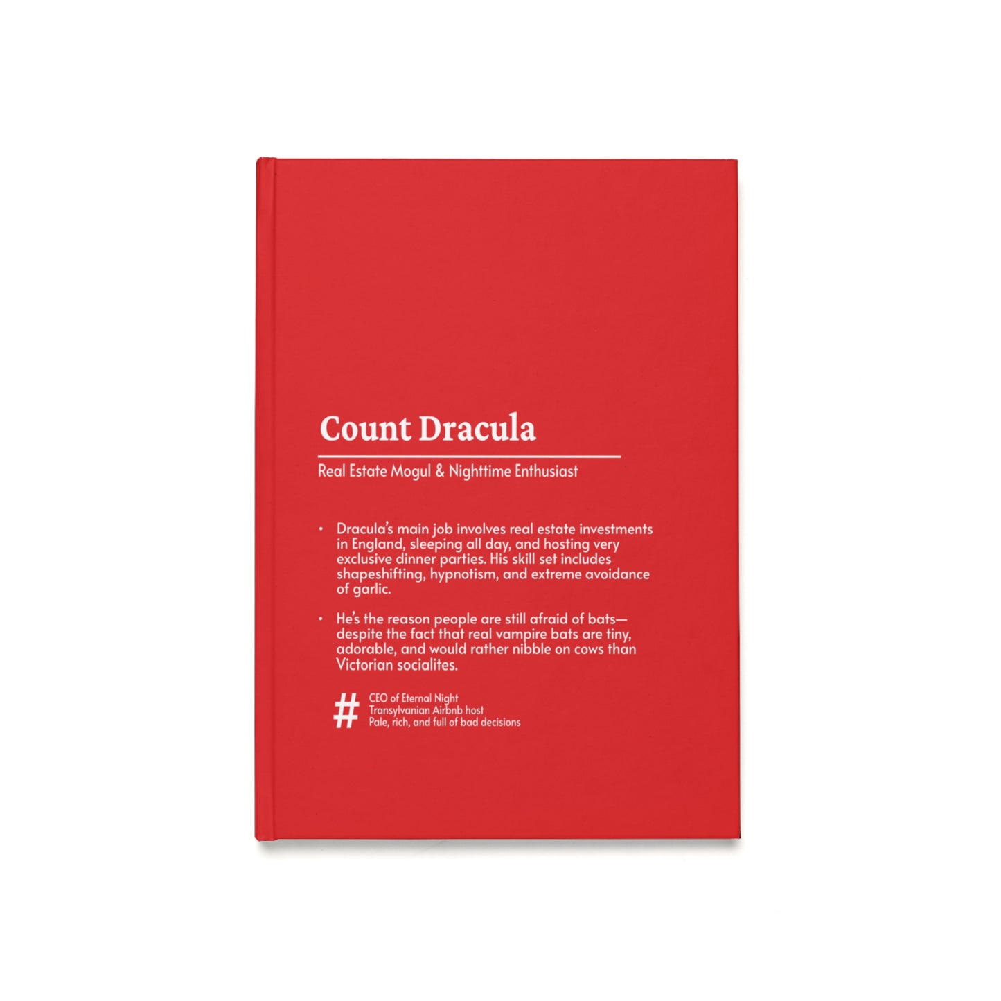 Count Dracula Hardcover Journal – Dark Aesthetic & Immortal Inspiration