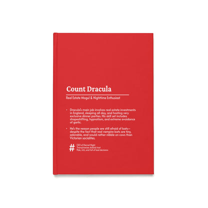 Count Dracula Hardcover Journal – Dark Aesthetic & Immortal Inspiration