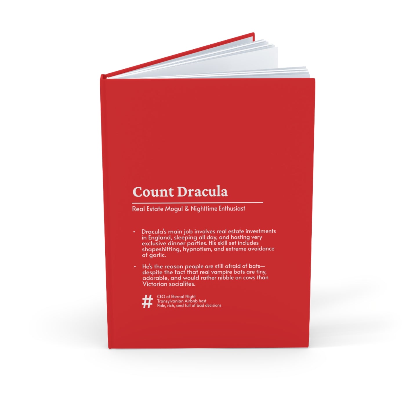 Count Dracula Hardcover Journal – Dark Aesthetic & Immortal Inspiration