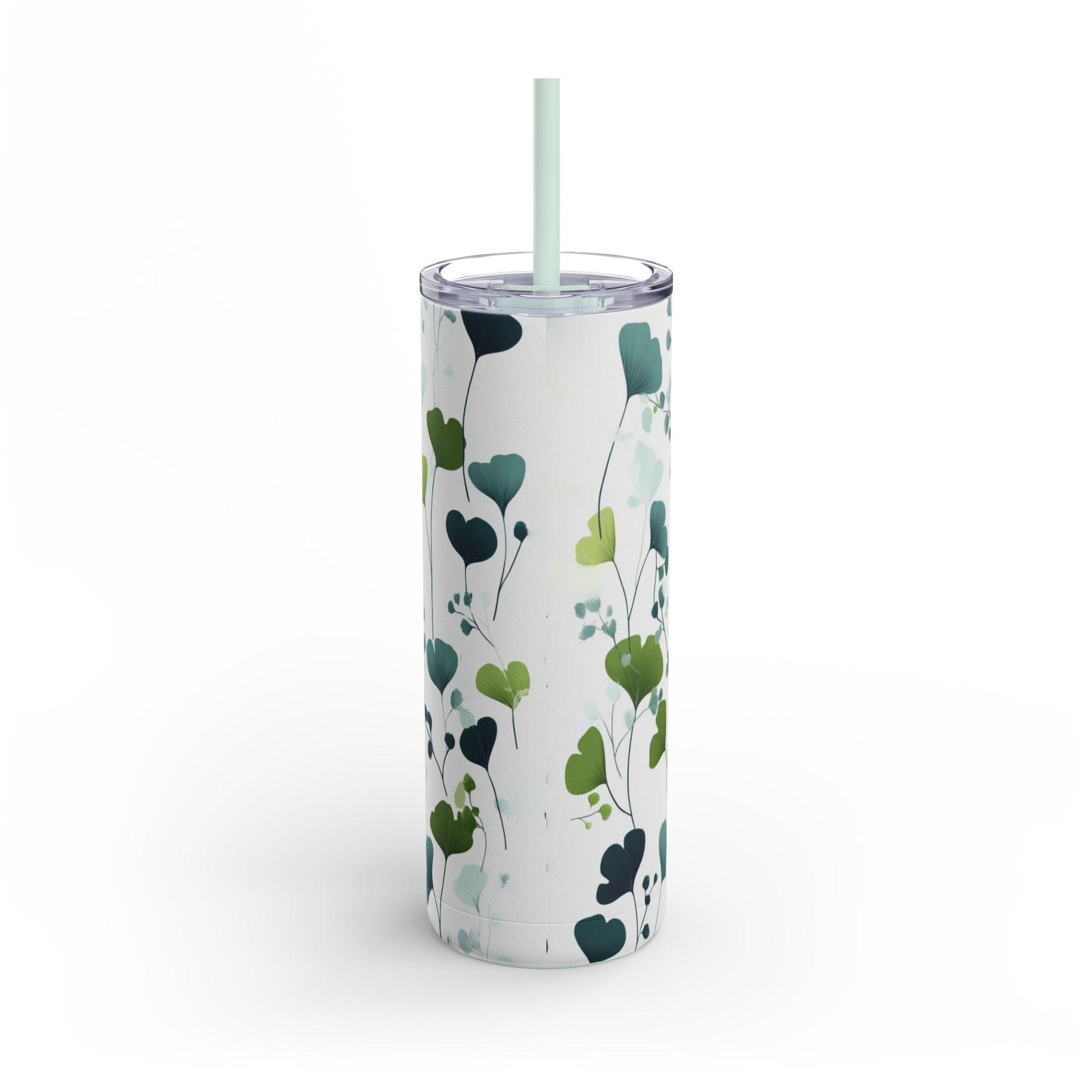 "Ginkgo Skinny Tumbler with a minimalist back design and a smooth, glossy finish. Elegant and functional."
