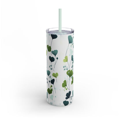 "Ginkgo Skinny Tumbler with a minimalist back design and a smooth, glossy finish. Elegant and functional."